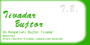 tivadar bujtor business card